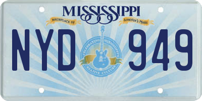 MS license plate NYD949