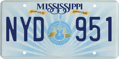 MS license plate NYD951