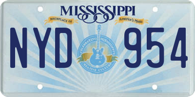 MS license plate NYD954