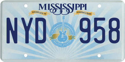 MS license plate NYD958
