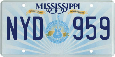 MS license plate NYD959