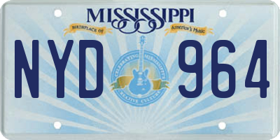 MS license plate NYD964