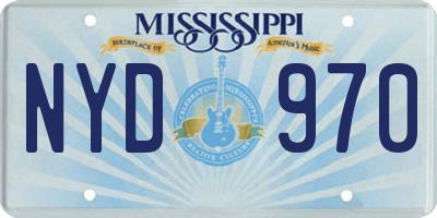 MS license plate NYD970