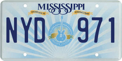 MS license plate NYD971