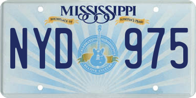 MS license plate NYD975