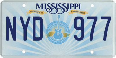 MS license plate NYD977