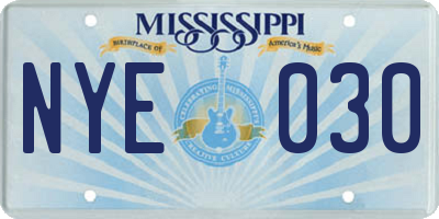 MS license plate NYE030