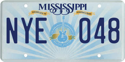 MS license plate NYE048
