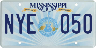 MS license plate NYE050