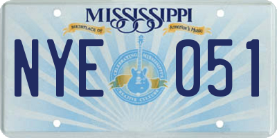 MS license plate NYE051