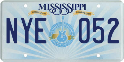 MS license plate NYE052