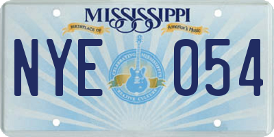 MS license plate NYE054