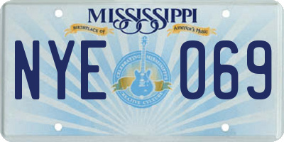 MS license plate NYE069