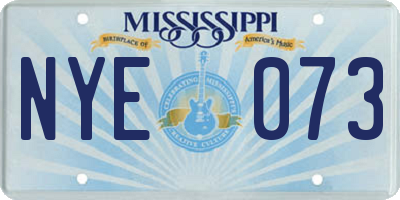 MS license plate NYE073