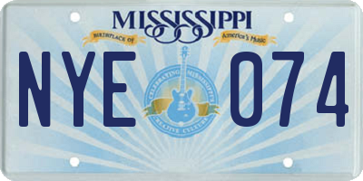 MS license plate NYE074