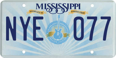 MS license plate NYE077