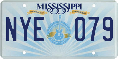 MS license plate NYE079