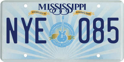 MS license plate NYE085