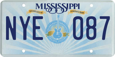 MS license plate NYE087