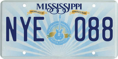 MS license plate NYE088