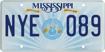 MS license plate NYE089