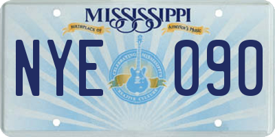 MS license plate NYE090