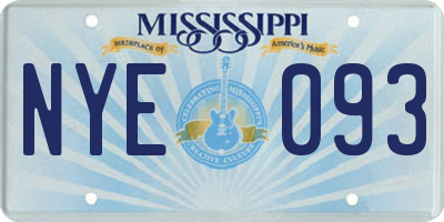 MS license plate NYE093