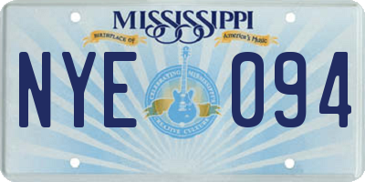 MS license plate NYE094