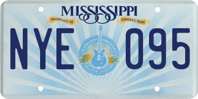MS license plate NYE095