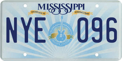 MS license plate NYE096