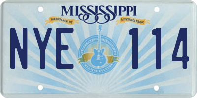 MS license plate NYE114