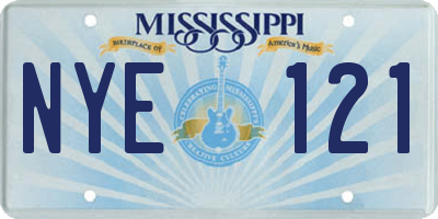 MS license plate NYE121
