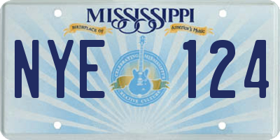 MS license plate NYE124