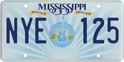 MS license plate NYE125