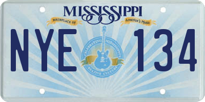 MS license plate NYE134