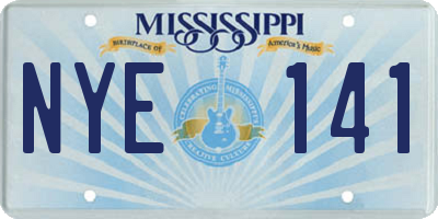 MS license plate NYE141
