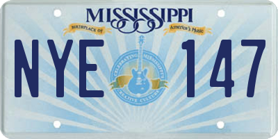 MS license plate NYE147