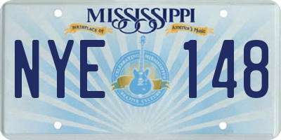 MS license plate NYE148