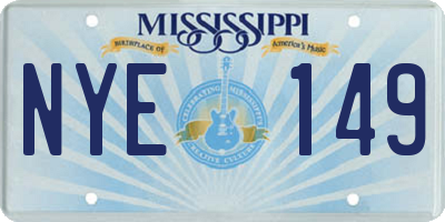 MS license plate NYE149