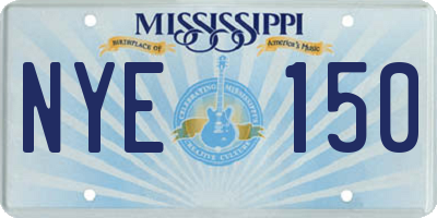 MS license plate NYE150
