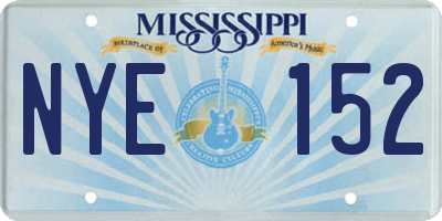 MS license plate NYE152