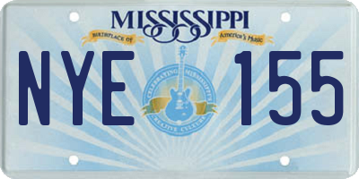 MS license plate NYE155