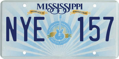 MS license plate NYE157