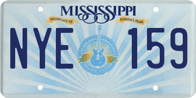 MS license plate NYE159