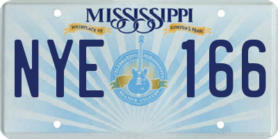 MS license plate NYE166