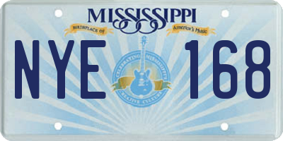 MS license plate NYE168