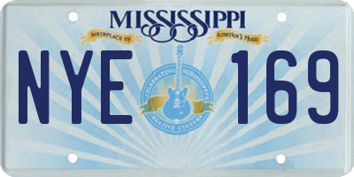 MS license plate NYE169