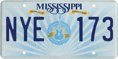 MS license plate NYE173