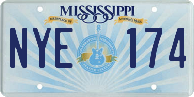 MS license plate NYE174