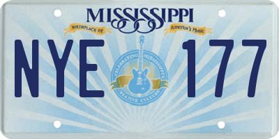 MS license plate NYE177